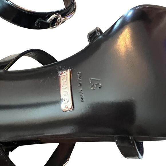 Gucci CR 24 75 Divine Leather High Heel Slip On Mule Horsebit NEW EU 37 US 7 - Picture 8 of 11